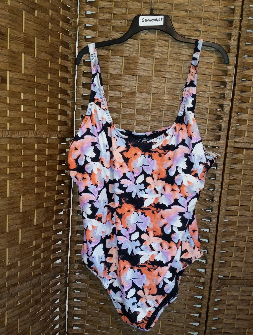 Roatan One Piece Floral Swim Bathing Suit Tropical Vacation Resortwear 3X